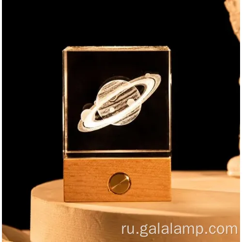 3D лазерный резной деревянный светящийся ночной свет